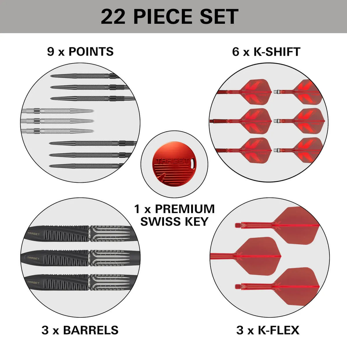 Target Darts Shift SP 90% Tungsten Steel Tip Darts-7-23 GRAM-Premier Darts
