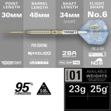 Target Darts Adrian Lewis Showdown SP 95% Tungsten Steel Tip Darts-6-23 GRAM-Premier Darts