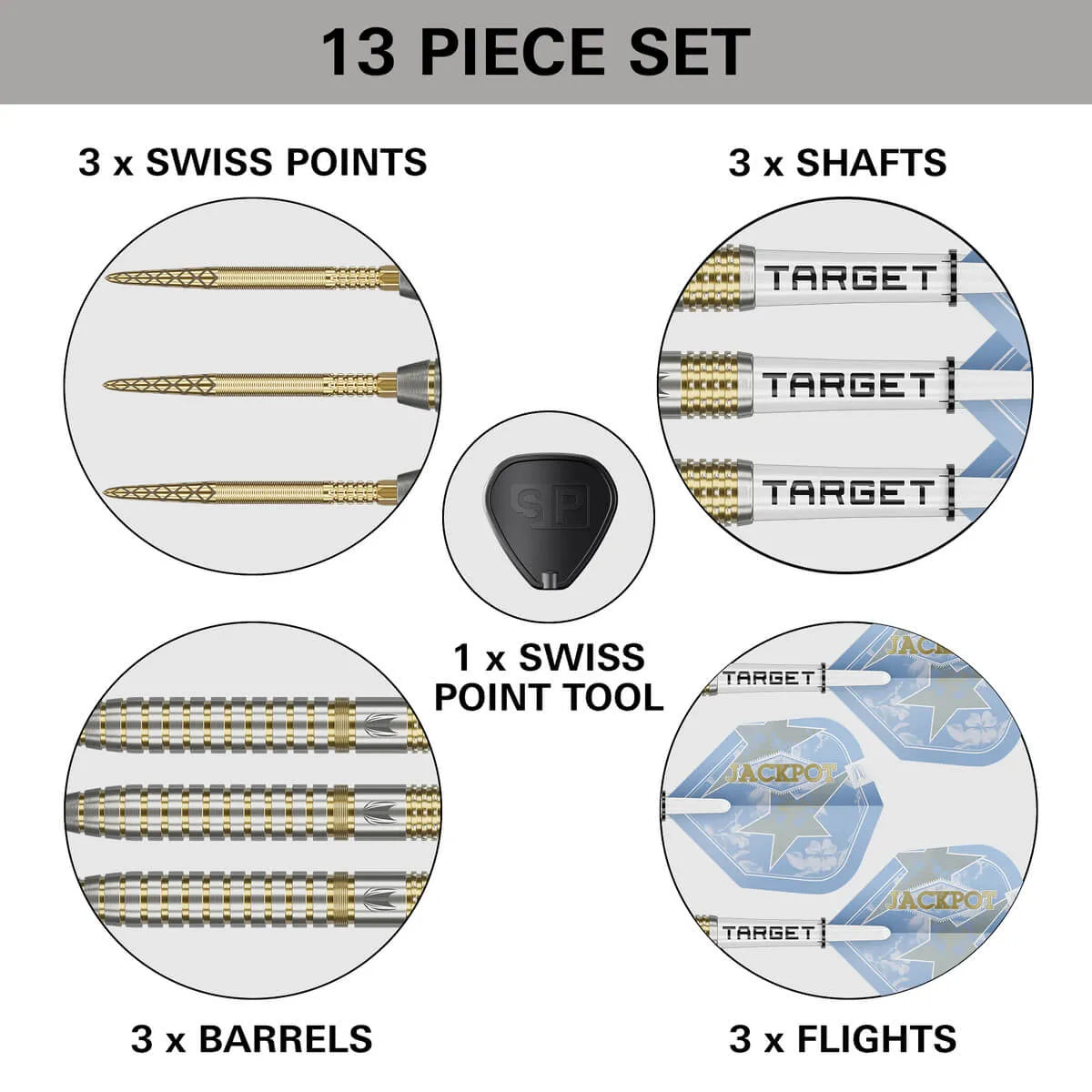 Target Darts Adrian Lewis Showdown SP 95% Tungsten Steel Tip Darts-7-23 GRAM-Premier Darts
