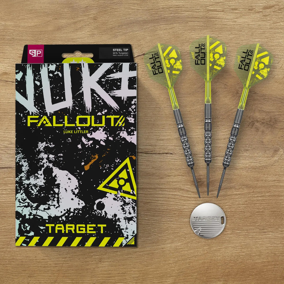 Target Darts Luke Littler Fallout SP 90% Tungsten Steel Tip Darts-8-22 GRAM-Premier Darts