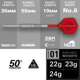 Target Darts Group Ø 01 SP 50% Tungsten Steel Tip Darts-4-22 GRAM-Premier Darts