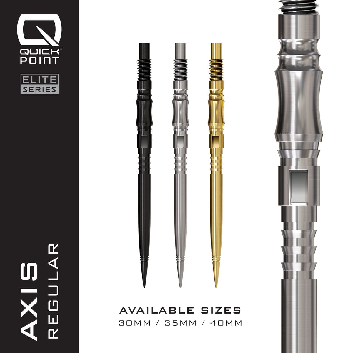 Harrows Axis Elite Series Quick Points-4-Black-30mm-Premier Darts