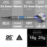 Target Darts Phil Taylor Chrono SP 95% Tungsten Soft Tip Darts-5-18 GRAM-Premier Darts