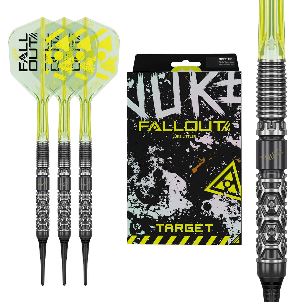 Target Darts Luke Littler Fallout 90% Tungsten Soft Tip Darts-3-19 GRAM-Premier Darts