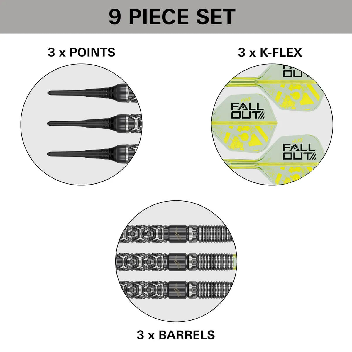 Target Darts Luke Littler Fallout 90% Tungsten Soft Tip Darts-7-19 GRAM-Premier Darts