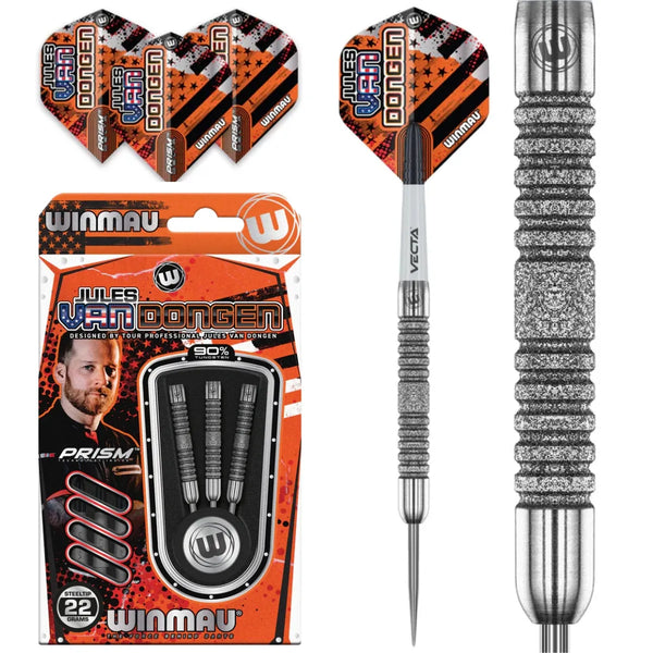 Winmau Jules van Dongen 90% Tungsten Steel Tip Darts-1-22 GRAM-Premier Darts
