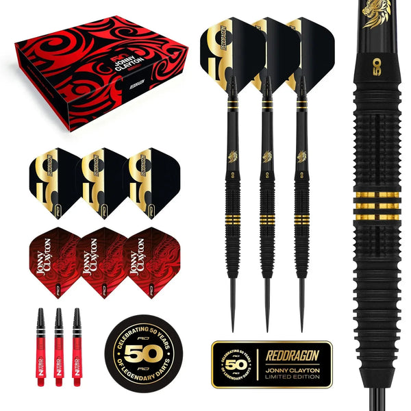 Red Dragon Jonny Clayton 50 Year Limited Edition Player Box-1-22 GRAM-Premier Darts