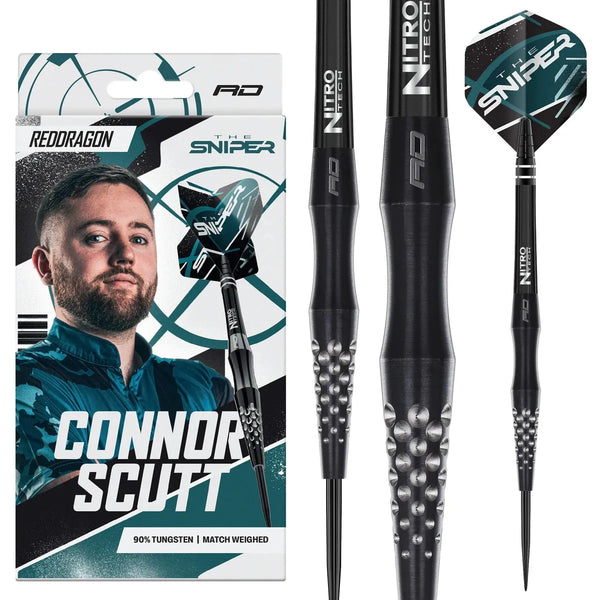 Red Dragon Connor Scutt 90% Tungsten Steel Tip Darts-1-22 GRAM-Premier Darts