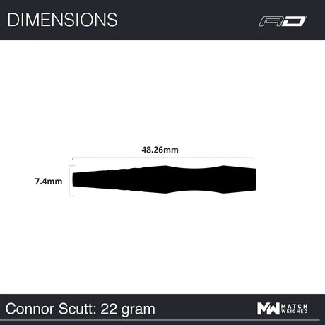 Red Dragon Connor Scutt 90% Tungsten Steel Tip Darts