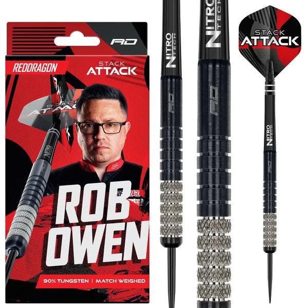 Red Dragon Rob Owen 90% Tungsten Steel Tip Darts-1-22 GRAM-Premier Darts
