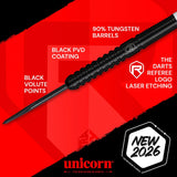 Unicorn The Darts Referee 90% Tungsten Steel Tip Darts