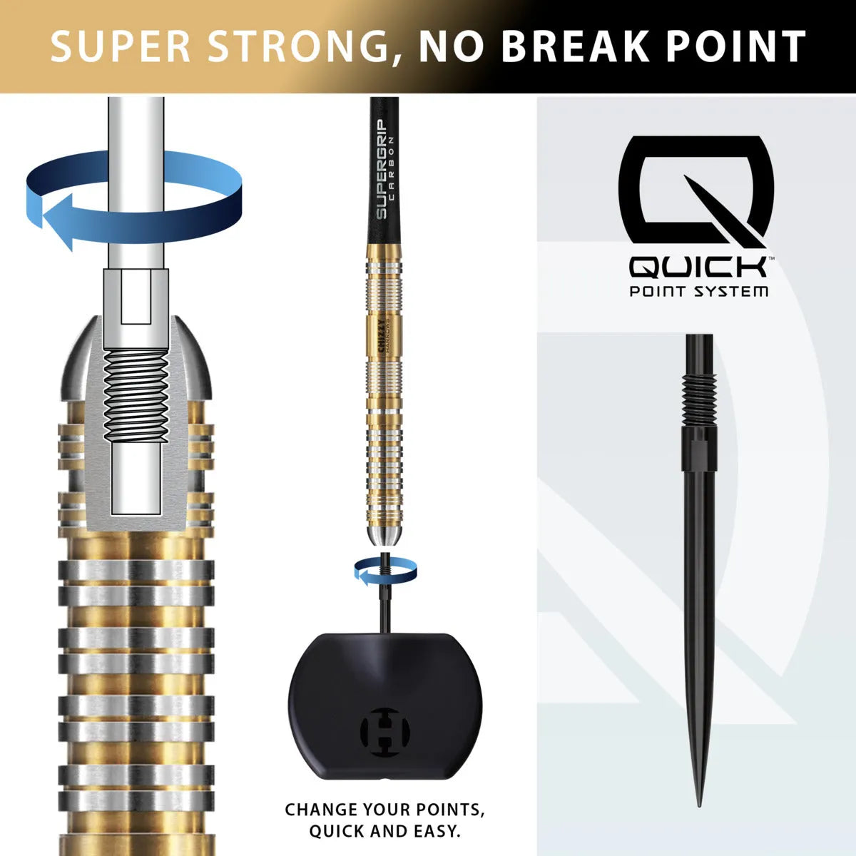 Harrows Chizzy Series 2 QP 90% Tungsten Steel Tip Darts-3-21 GRAM-Premier Darts