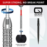 Harrows Damon Heta Natural Silver QP 90% Tungsten Steel Tip Darts-3-21 GRAM-Premier Darts