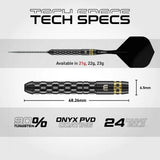 Winmau Gian van Veen TS-PRO SP 90% Tungsten Steel Tip Darts-12-21 GRAM-Premier Darts