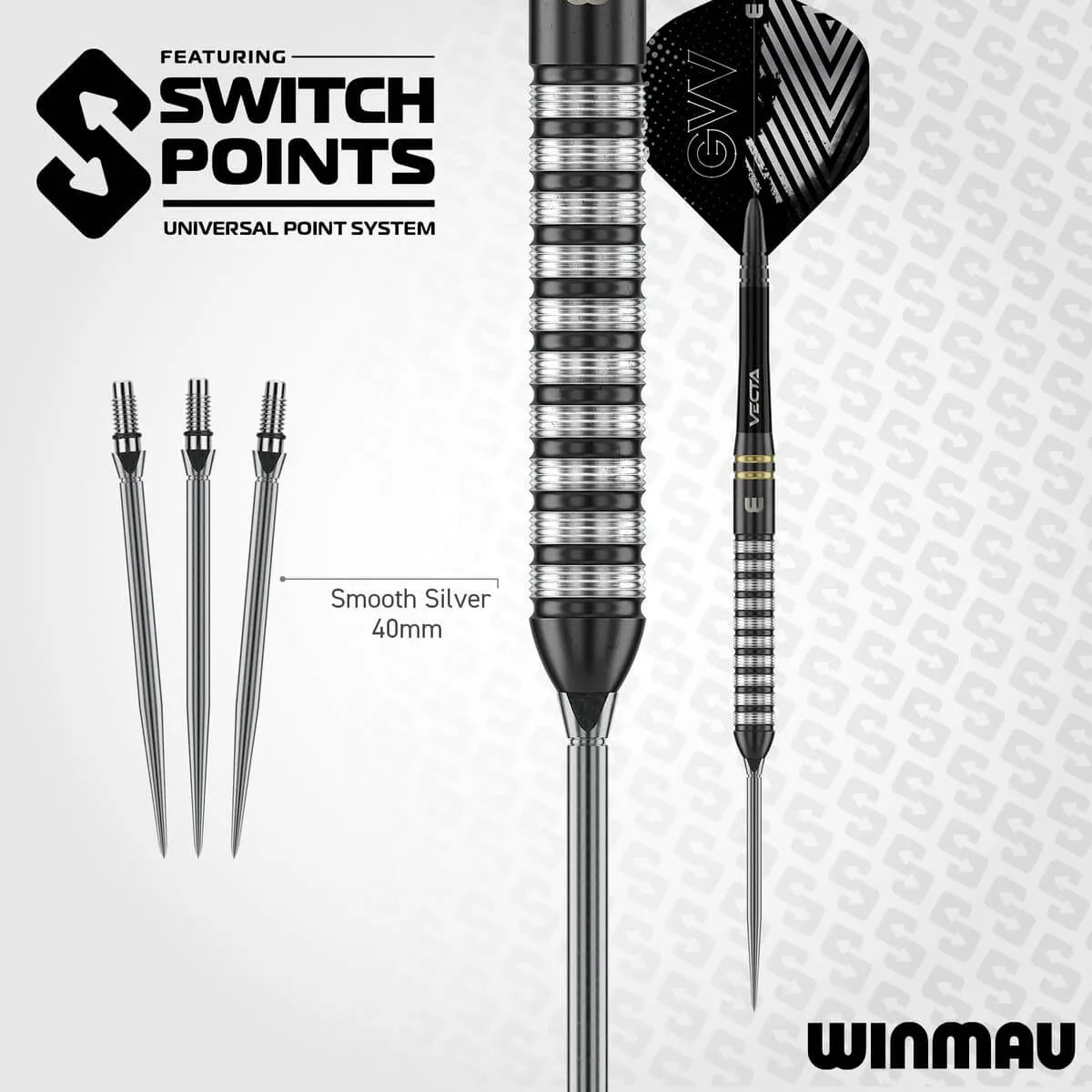 Winmau Gian van Veen TS SP 90% Tungsten Steel Tip Darts-11-23 GRAM-Premier Darts