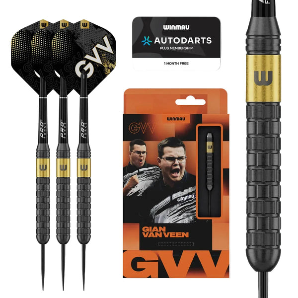 Winmau Gian van Veen Core Brass Steel Tip Darts-1-21 GRAM-Premier Darts