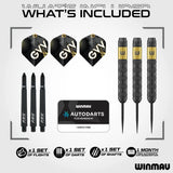 Winmau Gian van Veen Core Brass Steel Tip Darts-9-21 GRAM-Premier Darts