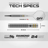 Winmau Gian van Veen W-Max 90% Tungsten Soft Tip Darts-5-18 GRAM-Premier Darts