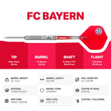 Bull's DE FC Bayern Munich 90% Tungsten Steel Tip Darts-3-24 GRAM-Premier Darts