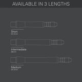 Target Darts Power Chrono Titanium Shafts-5-Silver-Short-Premier Darts