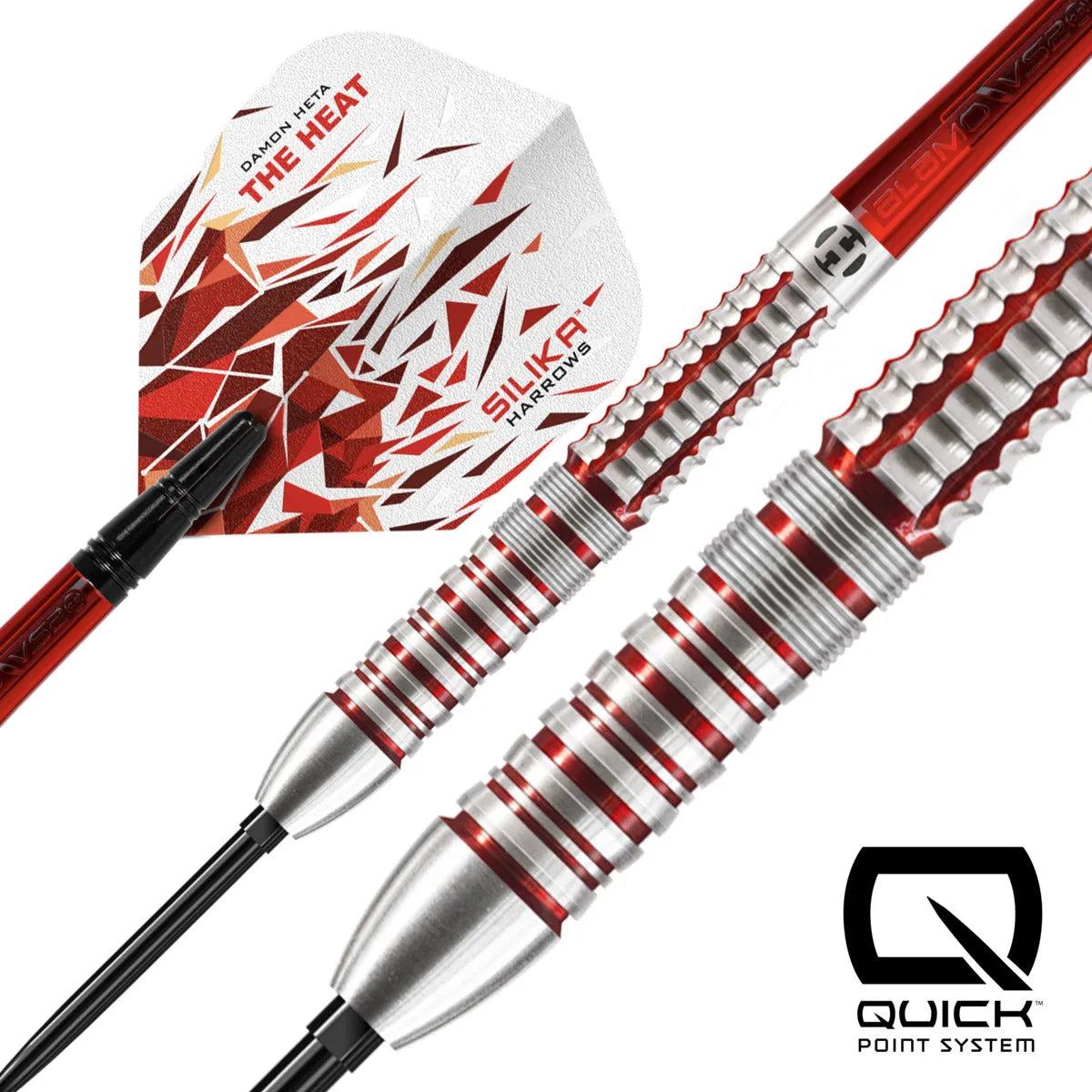 Harrows Damon Heta Series 2 QP 90% Tungsten Steel Tip Darts-2-21 GRAM-Premier Darts