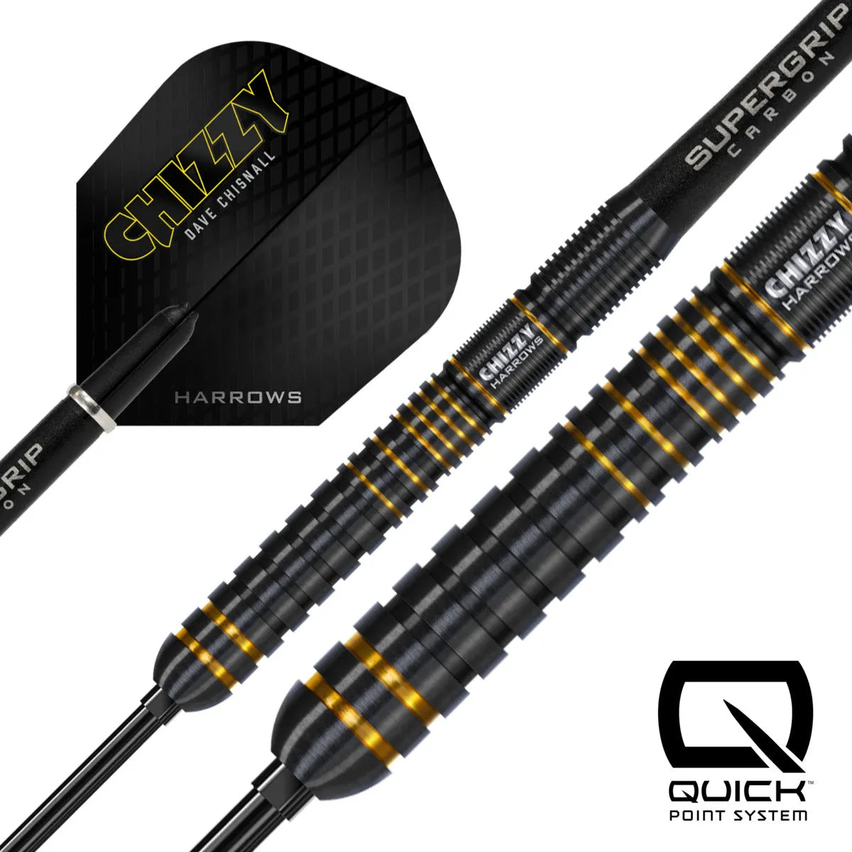 Harrows Chizzy Series 3 QP 90% Tungsten Steel Tip Darts-3-21 GRAM-Premier Darts