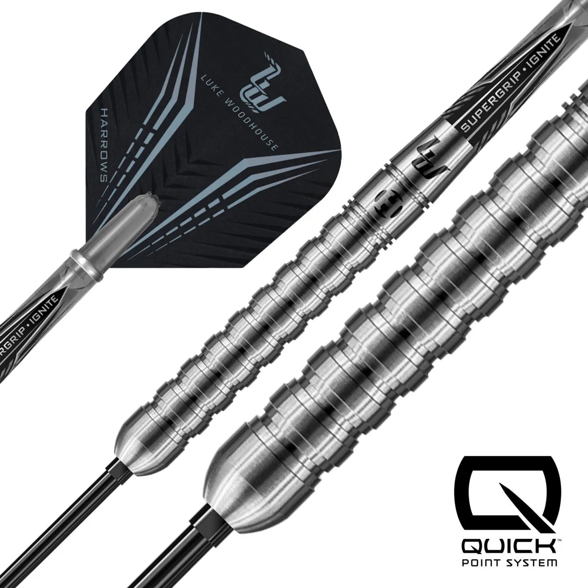 Harrows Luke Woodhouse QP 90% Tungsten Steel Tip Darts-2-21 GRAM-Premier Darts