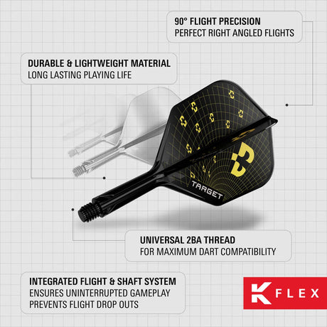 Target Darts Bolide K-Flex Flight System No6-5-Short-Premier Darts