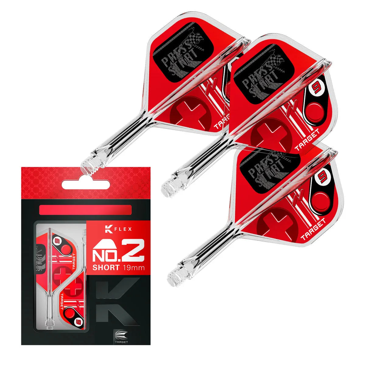 Target Darts Press Start K-Flex Flight System No2-6-Short-Premier Darts