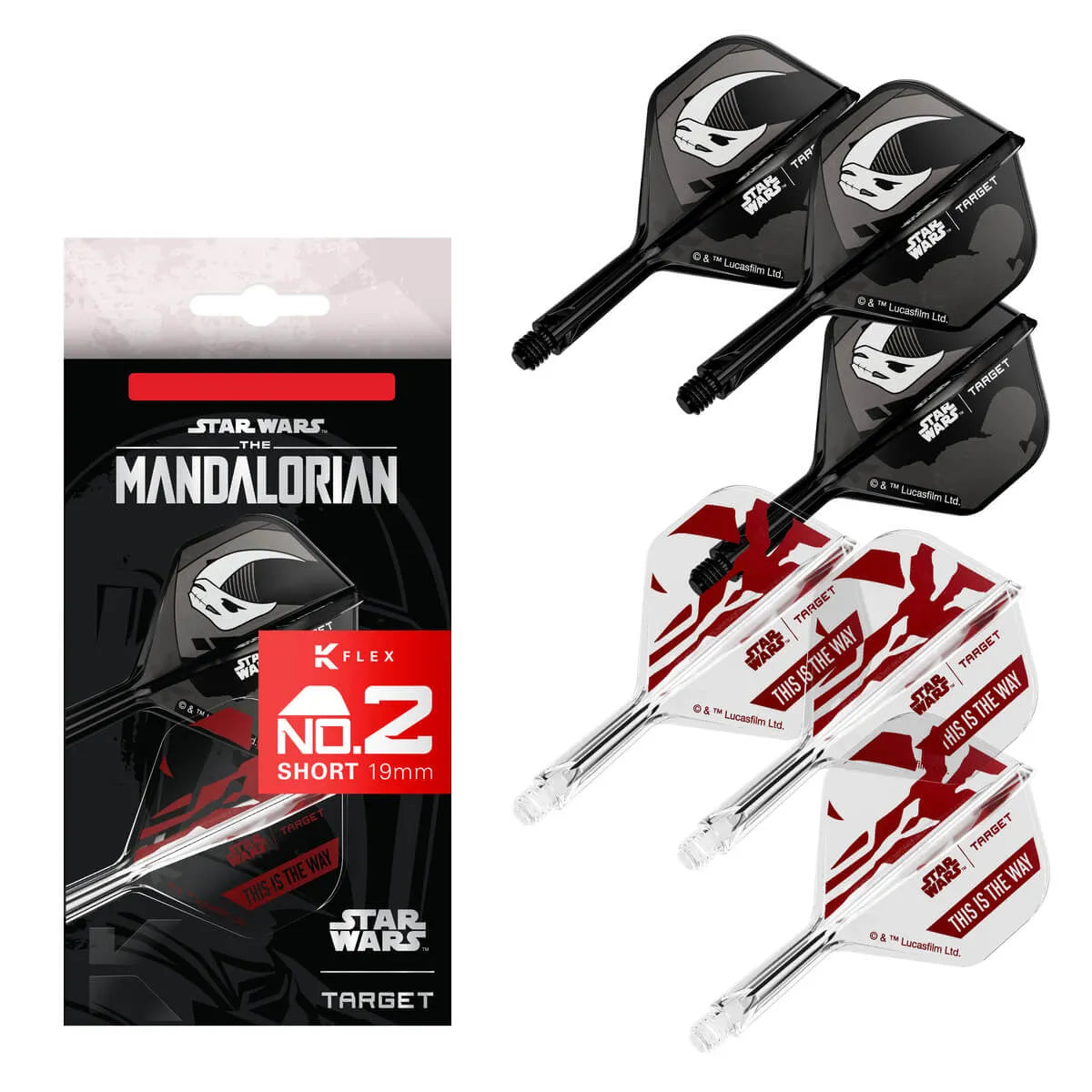 Star Wars | Target Mandalorian K-Flex Flight System No2 Gift Set-9-Short-Premier Darts