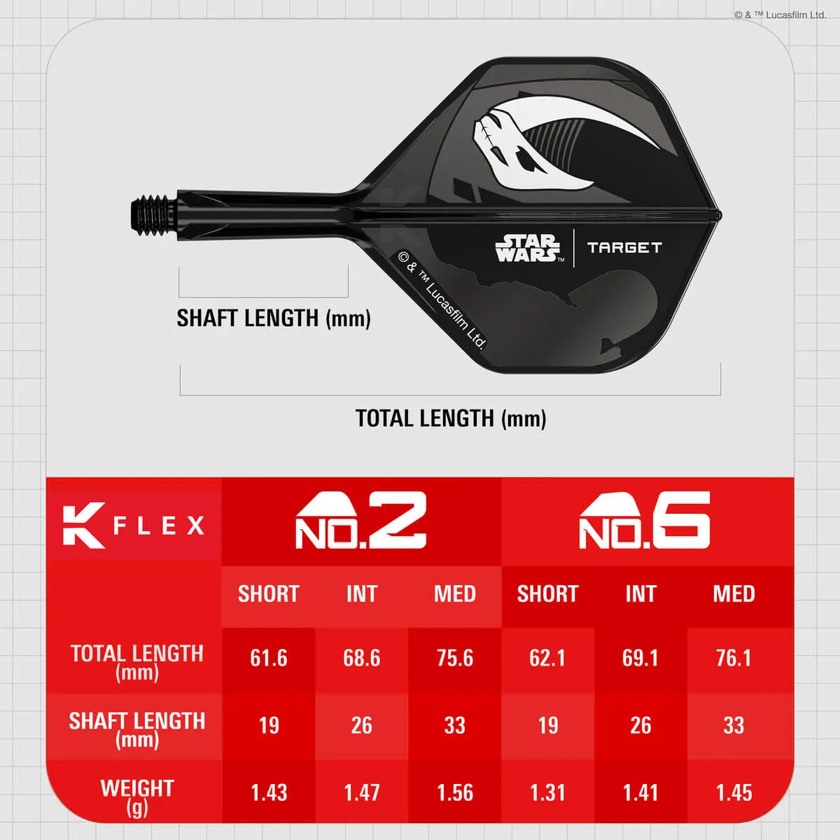 Star Wars | Target Mandalorian K-Flex Flight System No2 Gift Set-4-Short-Premier Darts