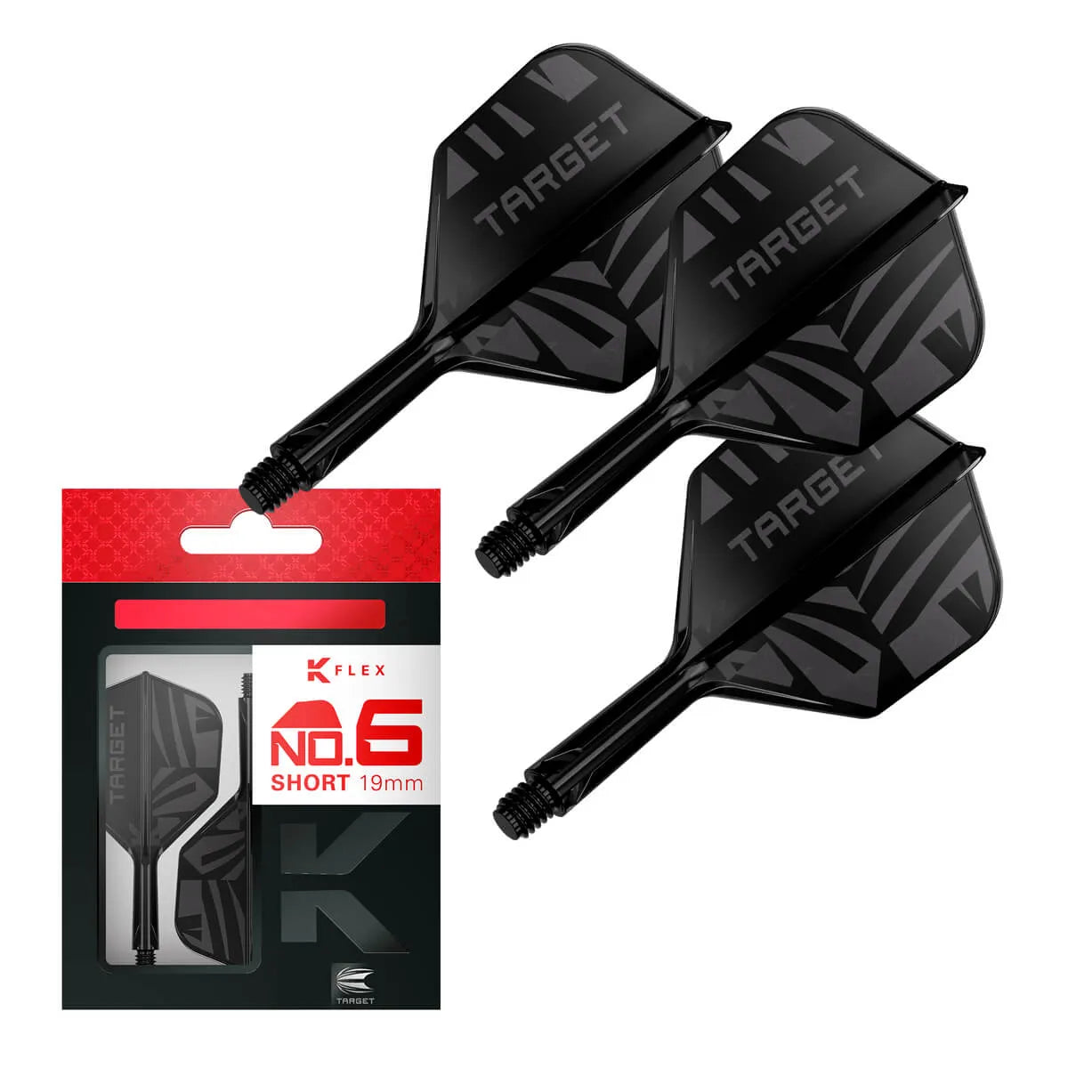 Target Darts K-Flex Flight System No6 2026-6-Black-Short-Premier Darts