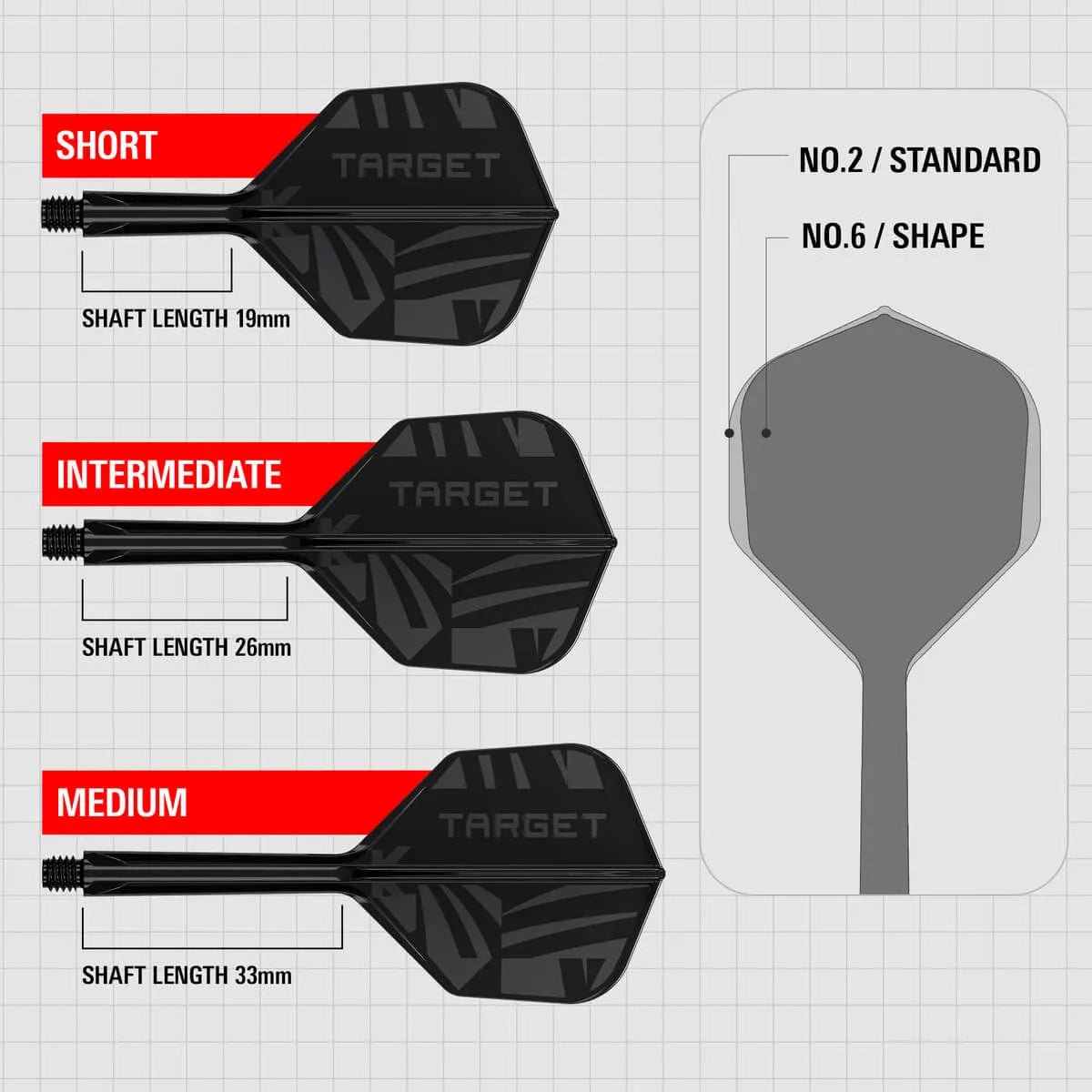 Target Darts K-Flex Flight System No6 2026-4-Black-Short-Premier Darts