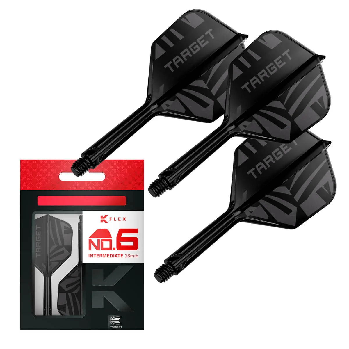 Target Darts K-Flex Flight System No6 2026-7-Black-Intermediate-Premier Darts