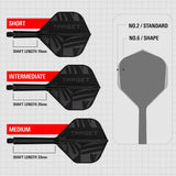 Target Darts K-Flex Flight System No2 2026-4-Black-Short-Premier Darts