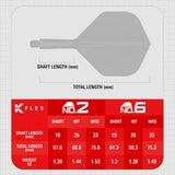 Target Darts K-Flex Flight System No2 2026-5-Black-Short-Premier Darts