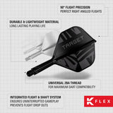 Target Darts K-Flex Flight System No2 2026-3-Black-Short-Premier Darts