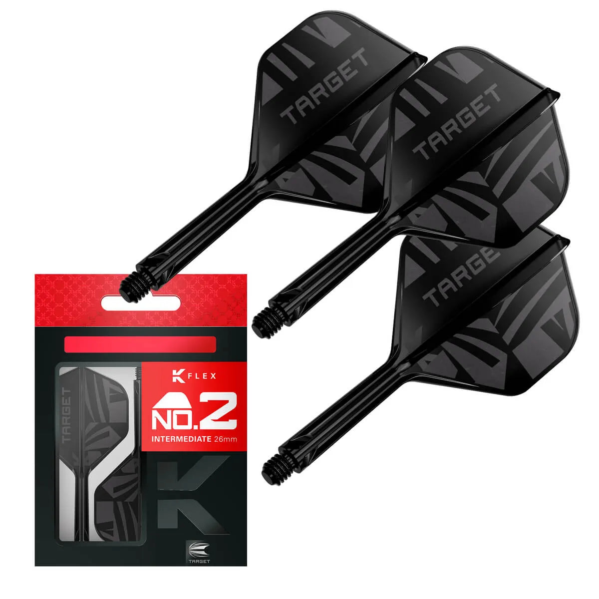 Target Darts K-Flex Flight System No2 2026-7-Black-Intermediate-Premier Darts
