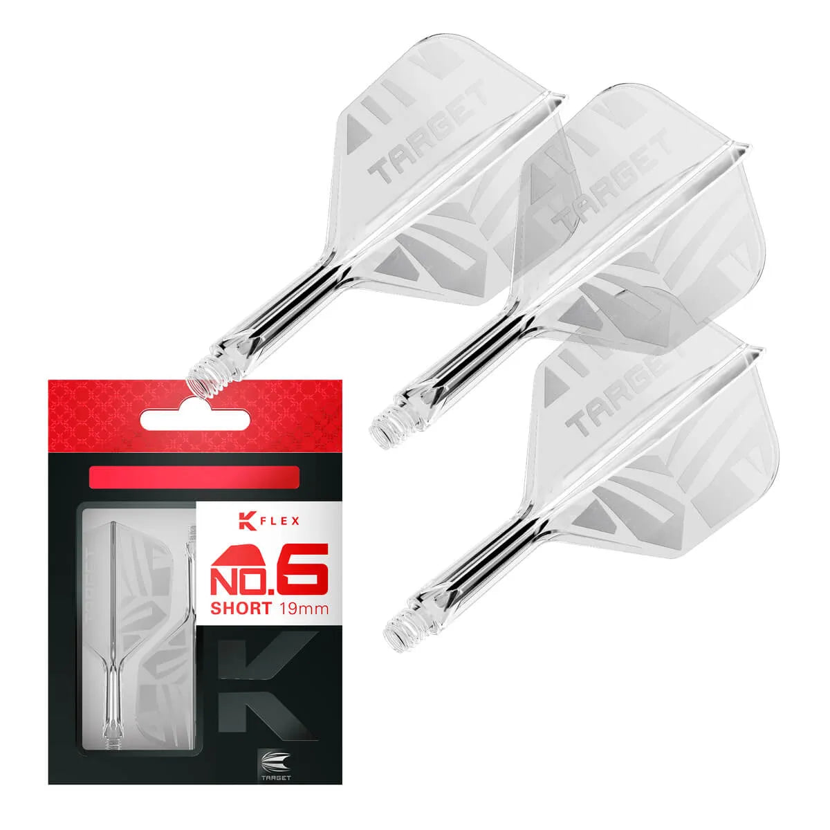Target Darts K-Flex Flight System No6 2026-9-Clear-Short-Premier Darts