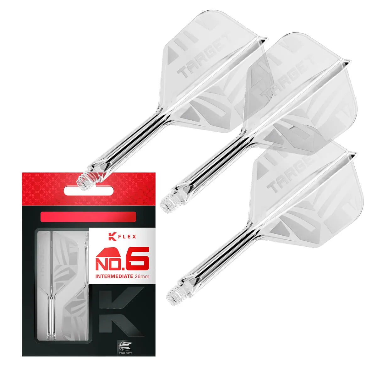 Target Darts K-Flex Flight System No6 2026-10-Clear-Intermediate-Premier Darts