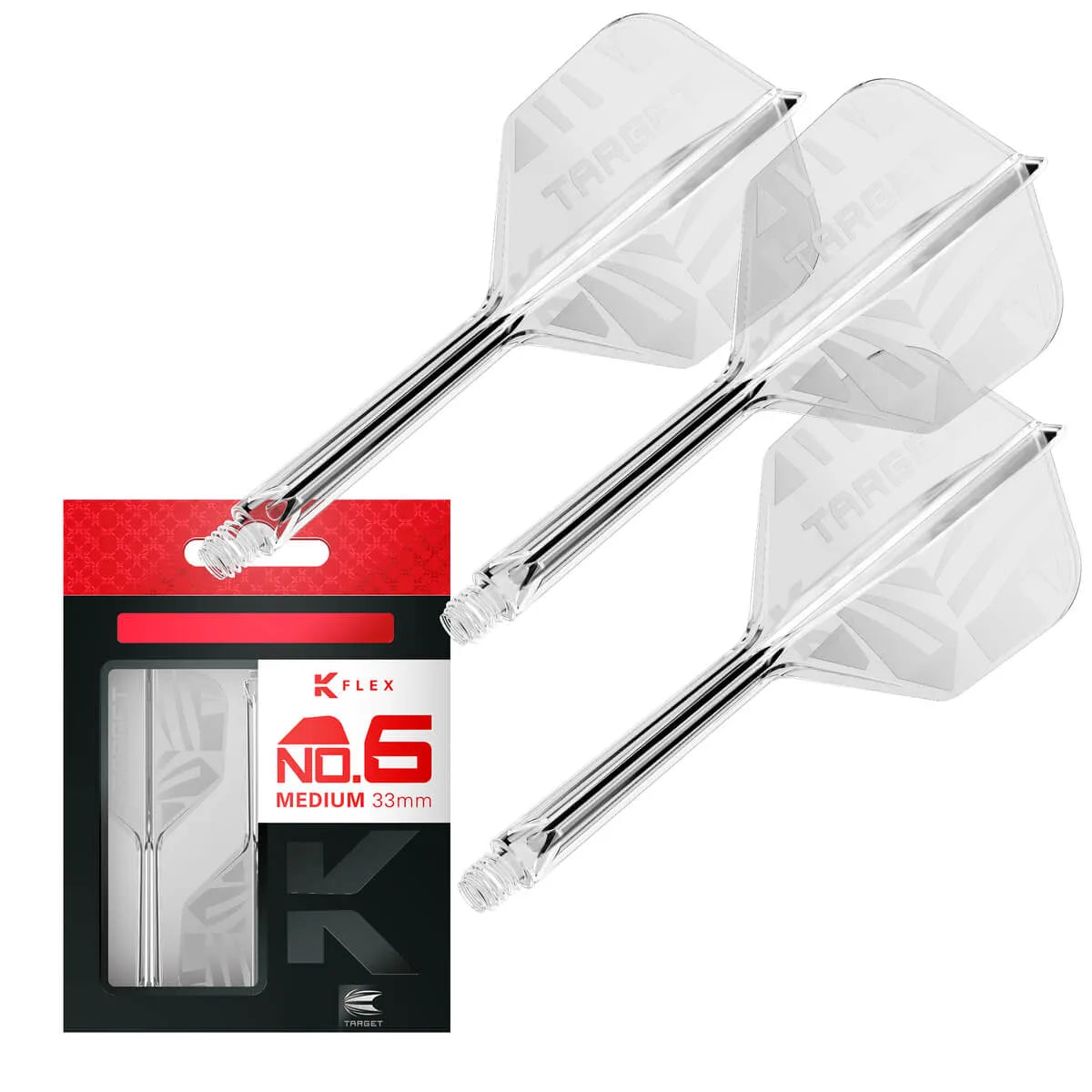 Target Darts K-Flex Flight System No6 2026-11-Clear-Medium-Premier Darts