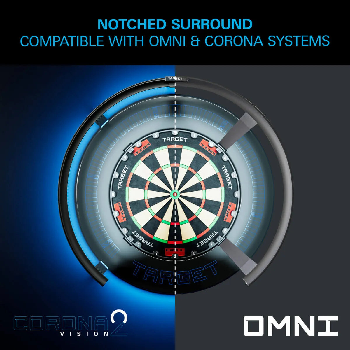 Target Darts Corona Vision Notched Surround-4-Premier Darts