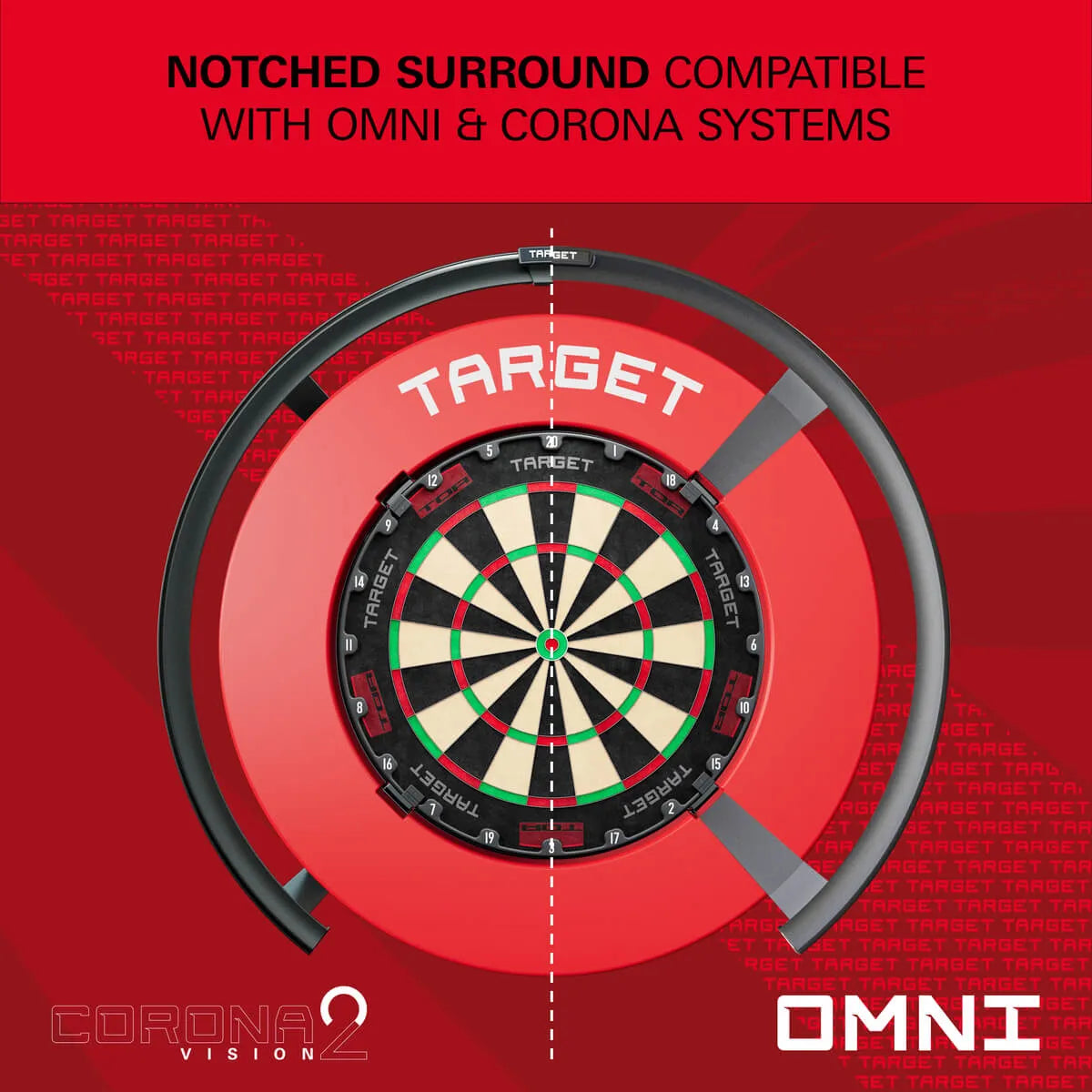 Target Darts Notched Surround-18-Black-Premier Darts