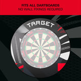 Target Darts Patterned Notched Surround-8-Black-Premier Darts