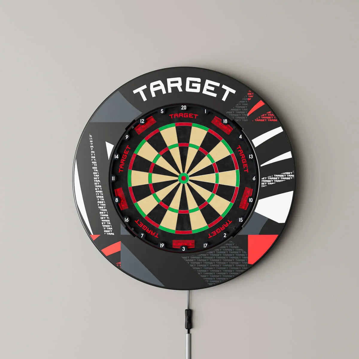 Target Darts Patterned Notched Surround-2-Black-Premier Darts