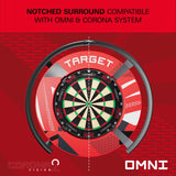 Target Darts Patterned Notched Surround-12-Black-Premier Darts