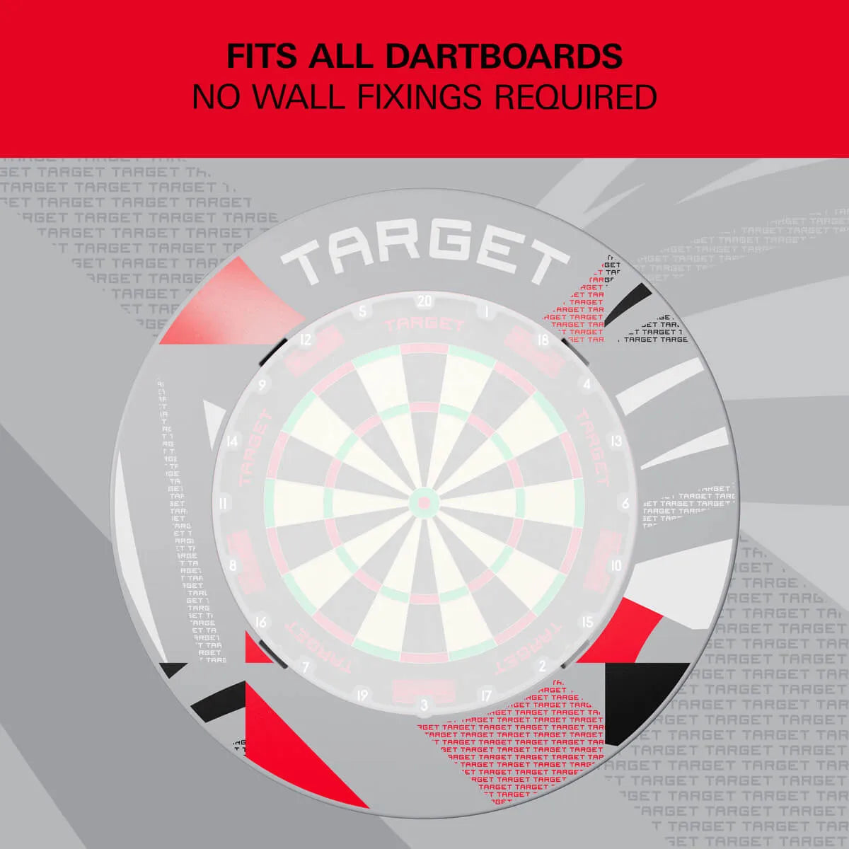 Target Darts Patterned Notched Surround-20-Black-Premier Darts