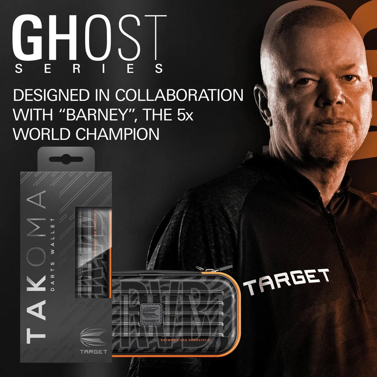 Target Darts Takoma Ghost Series Raymond Van Barneveld Case