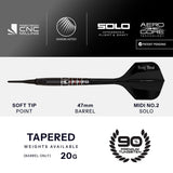 Harrows Ryan Searle Geo 90% Tungsten Soft Tip Darts-3-20 GRAM-Premier Darts