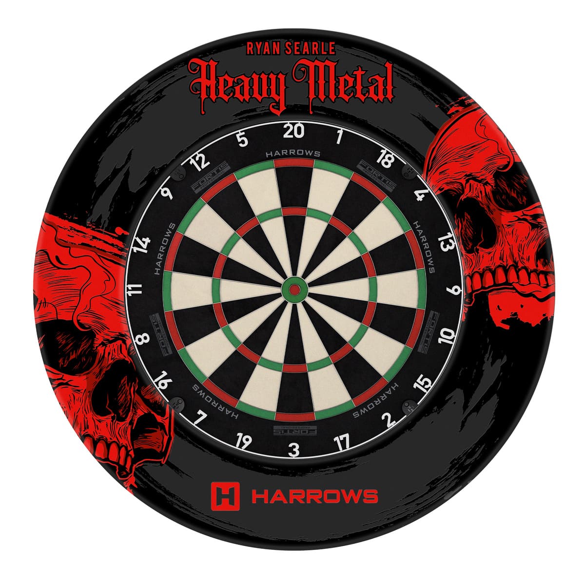 Harrows Ryan Searle Heavy Metal Dartboard Surround-6-Premier Darts